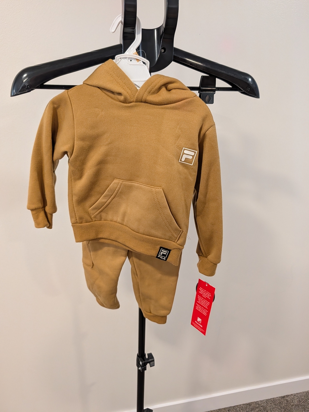FILA Kids' Tan Hooded Sweatshirt & Joggers Set Size 3T